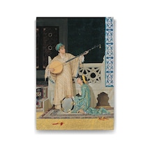 Hamdi Bey - İki Müzisyen Kadın Tablosu - 40x60cm 7/8 Yaş