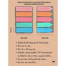 Sticky Notes Şeffaf Renkli Yapışkan Not Kağıtları Film İndeks Renk 1