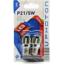 Photon P21/5w 12v Can-bus Led Ampul Gündüz Farı Geri Vites Stop Lambası 6000k Beyaz 2li Blister Ph7216 B2 1 Adet