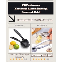 2'li Set Sarımsak Ezici Ve Limon Portakal Naranciye Sıkacağı