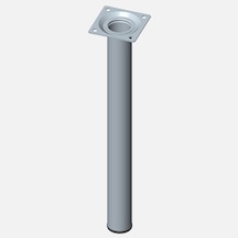 Regalux Masa Ayağı Çelik Boru Yuvarlak 300mm Paslanmaz Çelik Rengi 5'li Avantaj Paketi Mıchu