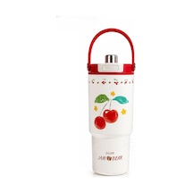Dıller Tumbler 880 Ml Tek Kapak Çift Kullanım Pipetli/pipetsiz Taşıma Kulplu Çelik Termos-ffd9505-880ml Genel