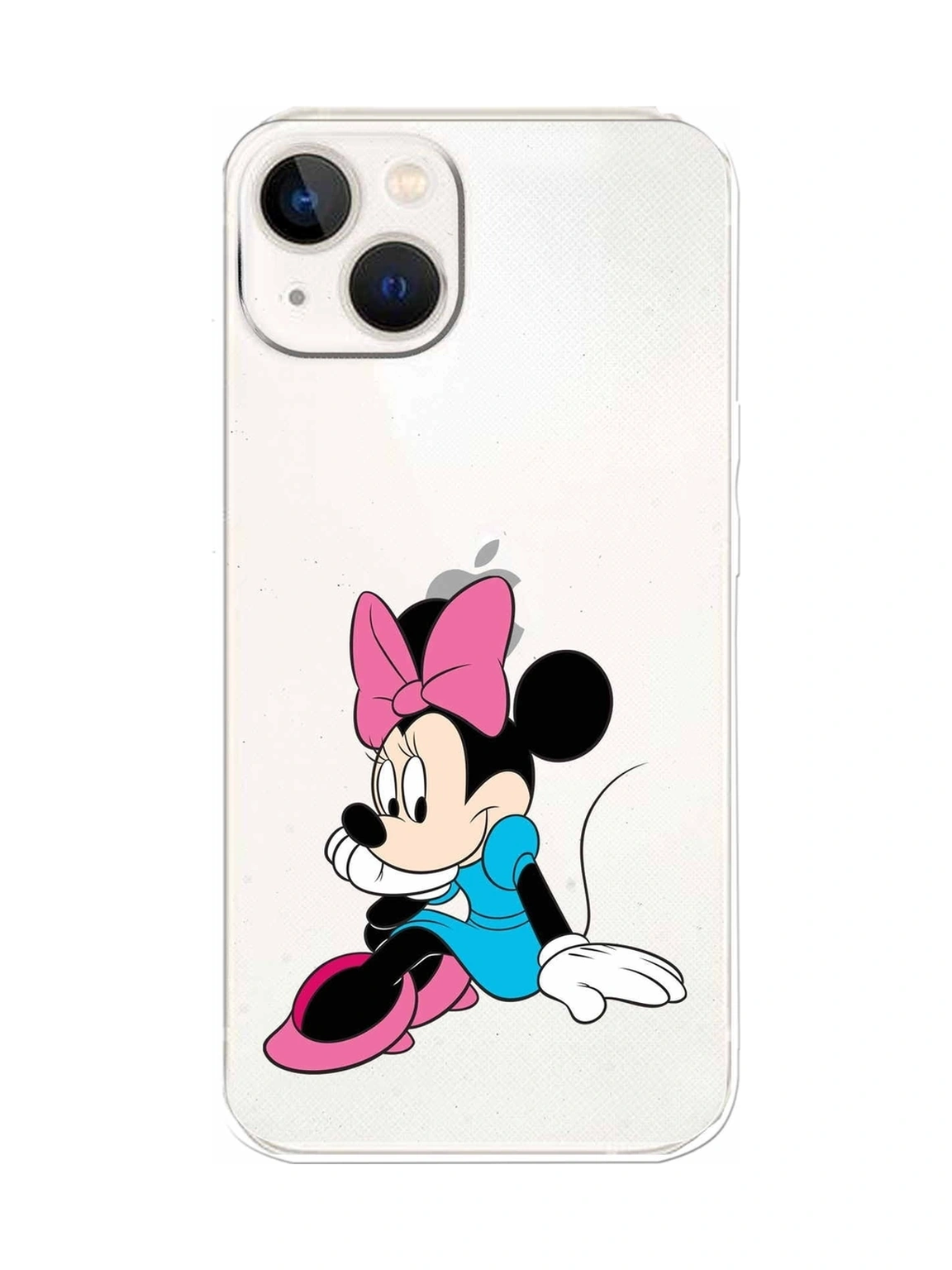 Apple Uyumlu iPhone 13 Kamera Korumalı Kapak Minnie Mouse Tasarımlışeffaf Kılıf Şeffaf