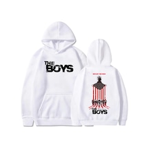 Tarzsokak Beyaz Unisex The-boys Homelander Sudaderas Con Capucha Film Grafik Baskı Str