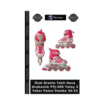 Özel Üretim Tekli Hava Alışkanlık Ptj-500 Yatay 3 Teker Paten Pembe 30-33