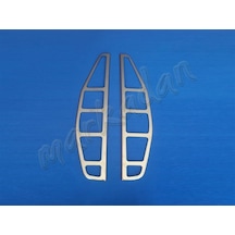 Fiat Doblo Krom Stop Çerçevesi 2000-2006 2 Parça Paslanmaz Çelik