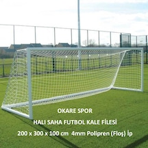 Halı Saha Futbol Kale Ağı 2x3x1m 4 MM Ip Okare Spor Çok Renkli