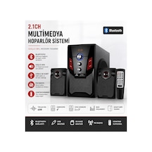 Ts-21 Hoparlör 2.1 Kanal 2+1 Ses Sistemi Fm Radyo Sd Kart Usb Bluetooth Uzaktan Kumandalı Subwoofer Hoparlör Ev Sinema Sistemi