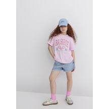 Mavi Loose Pembe Kız Çocuk T-shirt M7610312-8695 Pembe