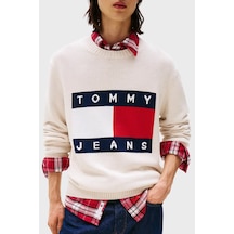 Tommy Jeans Erkek Kazak Dm0dm22105 Afn Bej Bej