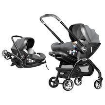 Merkür Bebe Onyx 2'si 1 Arada Oto Koltuğu Bebek Arabası Gri