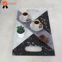 Decorita Cam Tepsi Hibrit Mermer Desen 29Cm X 52Cm