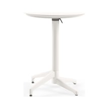Tr Moon Katlanır Masa Ø60 Cm - Bahçe, Balkon, Kafe, Restoran İçin, İç Ve Dış Mekan Süt Beyaz Diğer