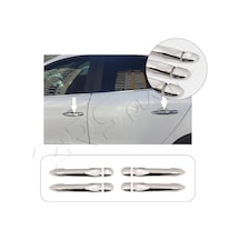 Renault Scenic-grand Scenic 3 Uyumlu 2010 Ve Üzeri Krom Kapı Kolu 4 Kapı Anahtar Delikli Paslanmaz Çelik
