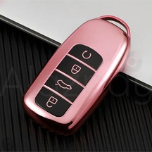 Chery Tiggo 8 Pro Max Tiggo 7 Pro Max Omoda 5 Pro & Jaecoo Parlak Tpu Anahtar Kılıfı Rose