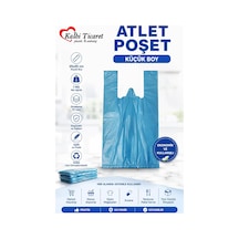 Kalın Mavi Poşet Küçük Boy 1 Kg Hışır Atlet Poşet Market Manav Poşeti Çöp Poşeti