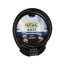 Yuma Ym-747 120cm 20mm 5 Şifreli Siyah Motorsiklet Kilidi Evimdeyokyok