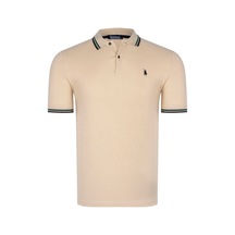 T8594 Dewberry Erkek T-shırt-koyu Bej Koyu Bej