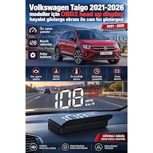 Volkswagen Taigo 2021-2026 Modeller İçin Obd2 Head Up Display Hayalet Gösterge Ekranı Ön Cam Hız Göstergesi