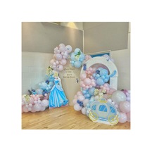 Makaron Pembe Lila Ve Mavi Balon Zinciri 100 Adet Mix
