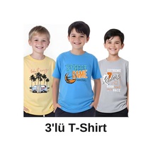 Panios Kids 3'lü Take İt-street-riders Baskılı Erkek Çocuk Kısa Kollu T-shirt Çok Renkli