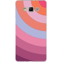 Samsung Galaxy Uyumlu A7 Kapak Renk Cümbüşü Tasarımlı Şeffaf Silikon Kılıf