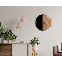 Bk Home Dekoratif 45Cm Ahşap Duvar Saati-80