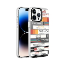 Ariatech Apple Uyumlu iPhone 14 Pro Desenli Silver Sert Kılıf-mottolar Mottolar