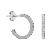 Taşlı Halka Küpe 718895 Silver Gümüş
