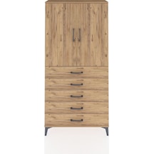 Arges Dolap Tek Raflı 5 Çekmeceli Tek Askılı 88x30x182 Çam-çam Atlas Çam Arges Dolap Tek Raflı 5 Çekmeceli Tek Askılı 88x30x182 Çam-çam Atlas Çam