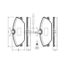 BOSCH 986461765 Fren Balatası Ön Fişli Megane I 95- Laguna I 94- Safrane