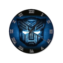 Transformers Logo Desenli Duvar Saati (407732015) Mavi - Siyah