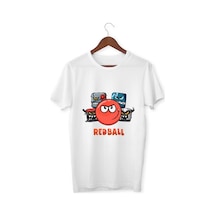 Alpşan Ticaret Red Ball Tişört Çocuk Tişört Red Ball Beyaz T-shirt Yetişkin Çocuk Beyaz