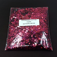 Glitter Epoksi Süsleme Pulu Hologramlı Altıgen Nail Art Makyaj Sim Fuşya 100 Gr