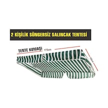 Viphomeconceptltd 2 Kişilik Salıncak Tentesi (Yeşil-Beyaz)-(Mindersiz Tente) Yeşil