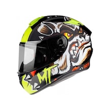 Mt Targo Crazy Dog A2 Full Face Motosiklet Kaskı Sarı