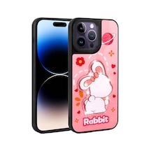 Zore İphone 14 Pro Max Kılıf Parlayan Kabartmalı İkonik Figürlü Ogaa Amas Silikon Kapak - Pembe