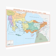 Gürbüz Anadolu Selçuklu Devleti Haritası 70X100CM Askılı