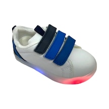 Cool Kids Sneaker Esnek Rahat Çocuk Spor Ayakkabı Tam Kalıp Ortopedik Günlük Ayakkabı Beyaz Mami Beyaz - Mavi