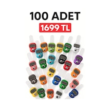 100 Adet Karışık Renk - Yüzük Tesbih Zikir Matik Namaz Zikir Çok Renkli - 742480641 Çok Renkli