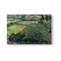 Vincent - Gelincik Tarlası Tablosu 60 X 40 Açık Altın