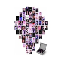 Bts Duvar Poster Seti - Kolaj Set - 60 Adet - Pembe Bts Poster Seti - 10cm 15cm - Kalın Kuşe Kağıt