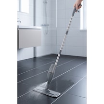 Sprey Mop Su Hazneli Tetiklemeli Mikrofiber Moplu Paslanmaz Çelik Saplı Düz Tablet Paspas