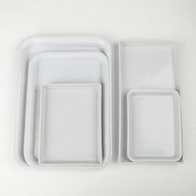 Black-22cmx15cm-1 Adet Plastik Dikdörtgen Dayanıklı Saksı Damlama Tepsileri Plastik Tepsi Tabakları Bitki Tabağı Kapalı Açık