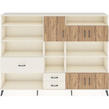 Arges Dolap 13 Raflı 3 Çekmeceli 5 Kapaklı 220x30x163 Aytaşı-çam/aytaşı Atlas Çam/aytası - Aytası