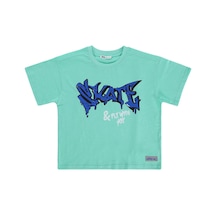 Civil Boys Skate Baskılı 10-13 Yaş Tişört - Yeşil Mint