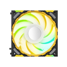 Yeston Hdb Yataklı Sessiz Rgb Bilgisayar Soğutucu Fanı, 12cm Boyutunda, Yüksek Performanslı Siyah Model Siyah Siyah