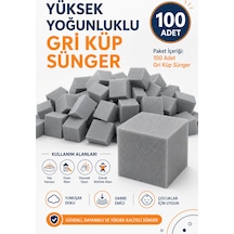100 Adet Gri Küp Sünger Top Havuzu Oyun Alanı Duyusal Oyun Aktivite Köşesi Dolgu Süngeri