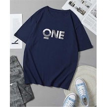 Kozia Outdoors Malkoçbey One Baskılı Overisze Unisex Basic T-shirt Lacivert