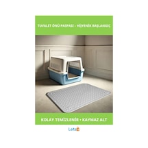Kaymaz Dayanıklı Pvc Tuvalet Önü Paspası 52x42 Cm
